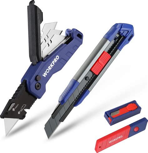 Amazon Workpro Cuchillo Multiuso Plegable Con Mecanismo De Cambio