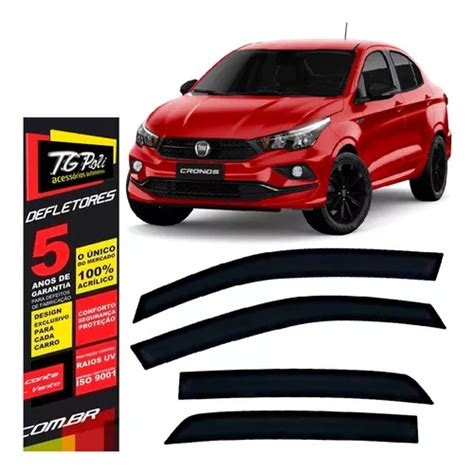 Kit Calha De Chuva Fiat Cronos 2018 A 2023 4 Portas Tg Poli Frete grátis