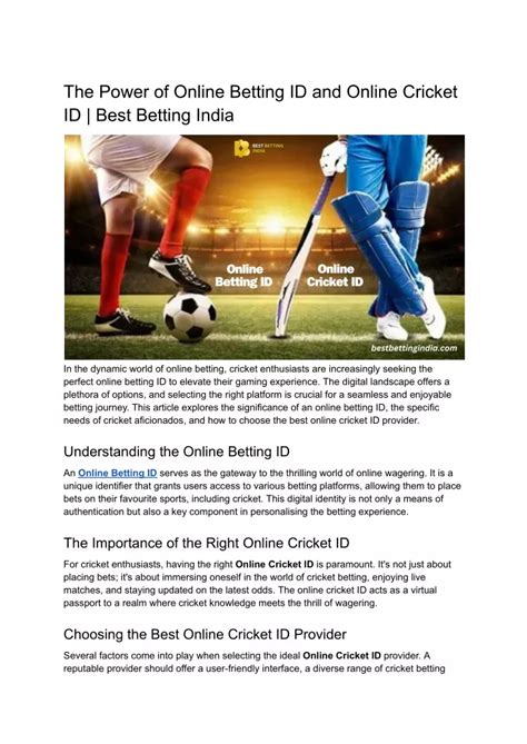 Ppt The Power Of Online Betting Id And Online Cricket Id Best