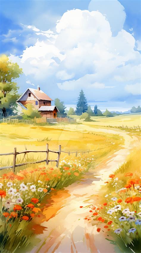 watercolor landscape wallpaper by BelindaBindi on DeviantArt