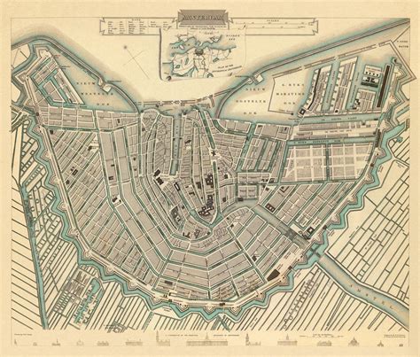 Map Of Amsterdam Old Map Print Amsterdam Map Print Etsy