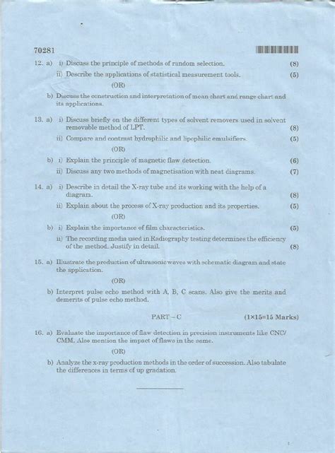 Anna University Cc Metrology And Non Destructive Testing November