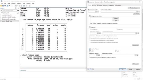 New In Stata 16 Extended Regression Models For Panel Data Youtube