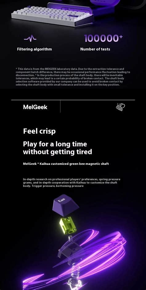 Melgeek Made Mechanical Keyboard Wired Hot Plugging Rgb Rt Magnetic Axis Gaming E Sports