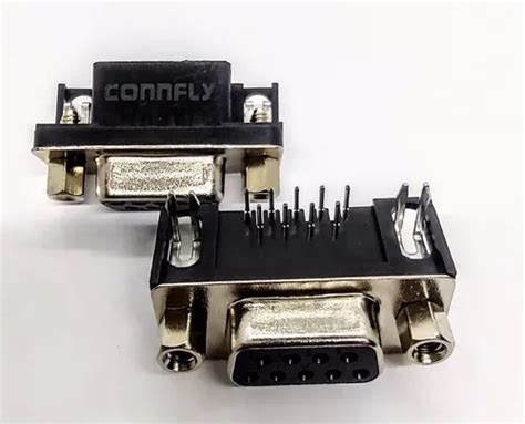 Pe As Conector Db F Mea Graus Solda Placa Mercadolivre