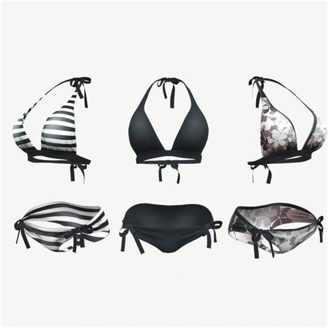 D Black Bikini Swimsuit Colors Model TurboSquid
