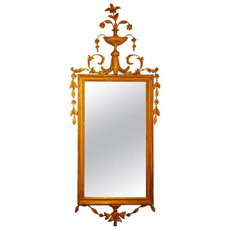 English Georgian Period Foliate Carved Gold Leaf Mirror For Sale At 1stdibs