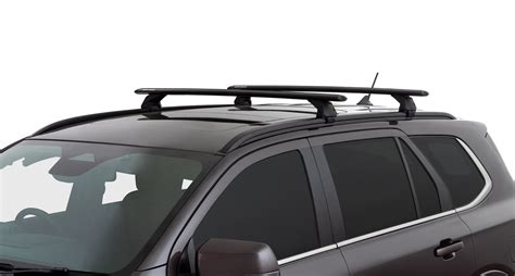 Kia Sportage On With Flush Rails Rhino Rack Rx Black Bars Pr