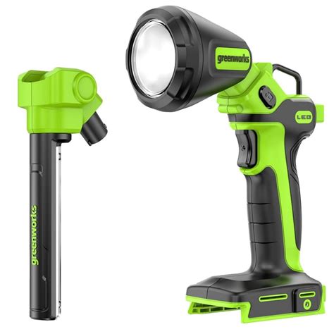 Рабочий LED-фонарь 2-в-1 Greenworks G24UL, 24v, 650 Лм, сменные плафоны ...