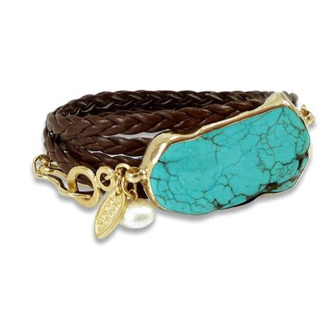 Turquoise Wrap Bracelet Leather Turquoise Bracelet Gemstones