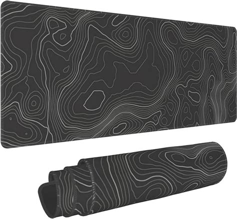 Topographic Contour Gaming Mouse Pad Large XL Long Extended Pads Big