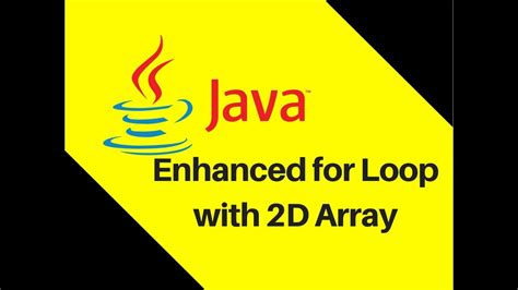 611 Enhanced For Loop With 2d Array Youtube