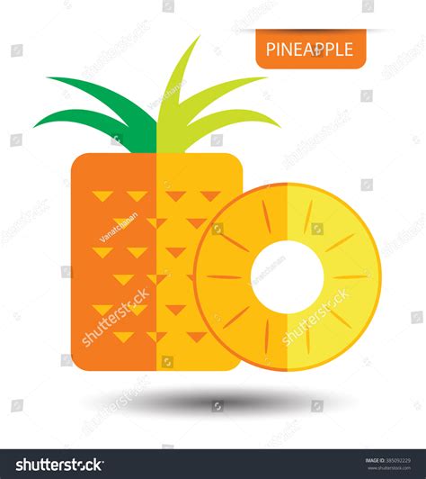 Pineapple Fruit Vector Illustration Stock Vector Royalty Free 385092229 Shutterstock