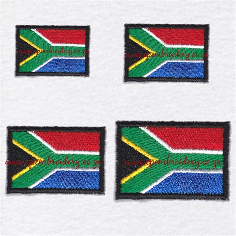 South African Flag Machine Embroidery Design