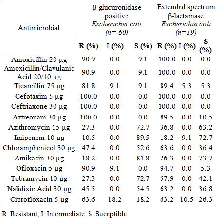 Figures Index Antimicrobial Resistance Pattern Of Escherichia Coli