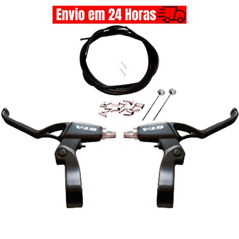 Kit Par Manete De Freio Bike V Brake Ma Aneta De Bicicleta Alum Nio