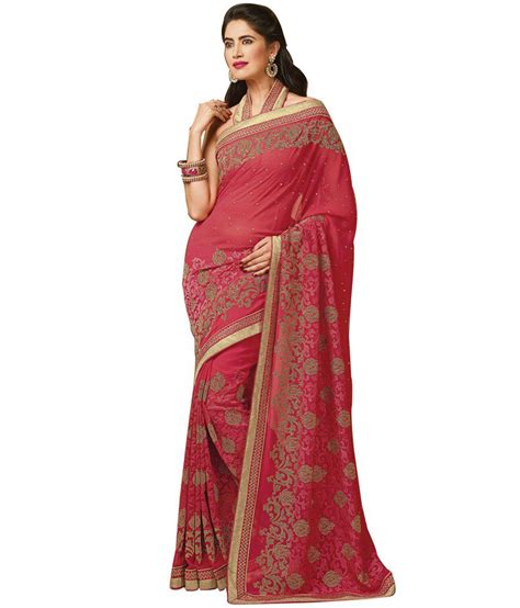 Kuberan Silks Pink Pure Georgette Saree - Buy Kuberan Silks Pink Pure ...