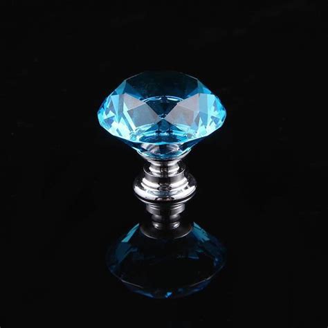 Poignee Blue Poign Es De Meuble En Verre Cristal Color Mm Style