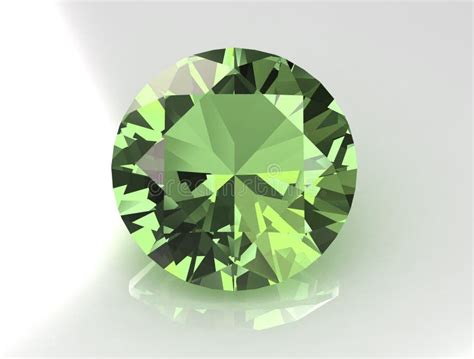 Massive Round Green Topaz Gemstone Stock Illustration Illustration Of