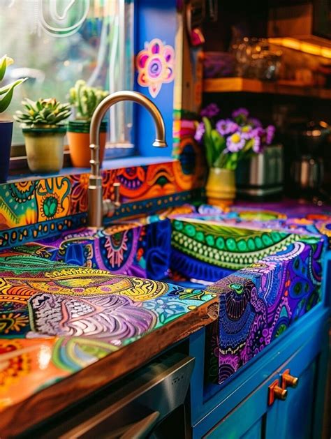 Bohemian Kitchen Sink Ideas For The Free Spirited Softly Home In