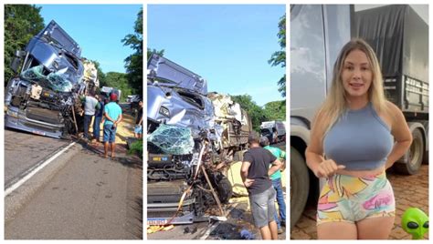 CAMINHONEIRA ALINE FUCTHER SOFRE GRAVE ACIDENTE EM MATO GROSSO VEJA