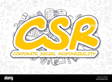 Csr - Cartoon Yellow Inscription. Business Concept Stock Photo - Alamy