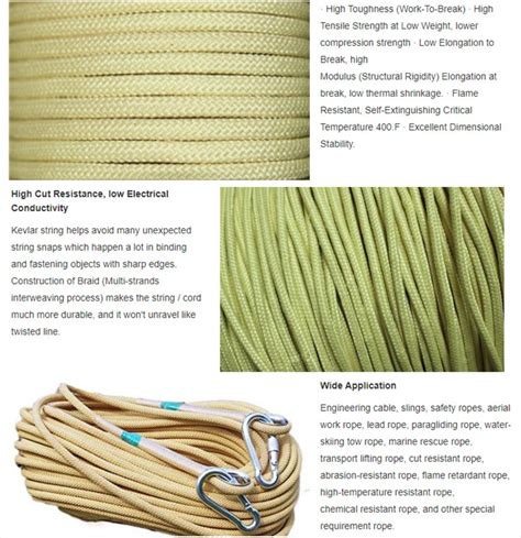 18mm Para Aramid Rope High Tensile Strength And Heat Resistance Buy