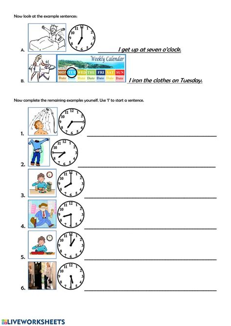 Routines Interactive Activity Live Worksheets