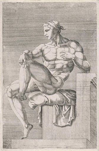 Seated Nude From The Sistine Chapel Free Public Domain Image Look And Learn