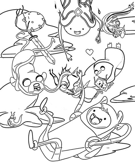 Finn Con Jake Y Bmo Coloring Pages Adventure Time Coloring Pages