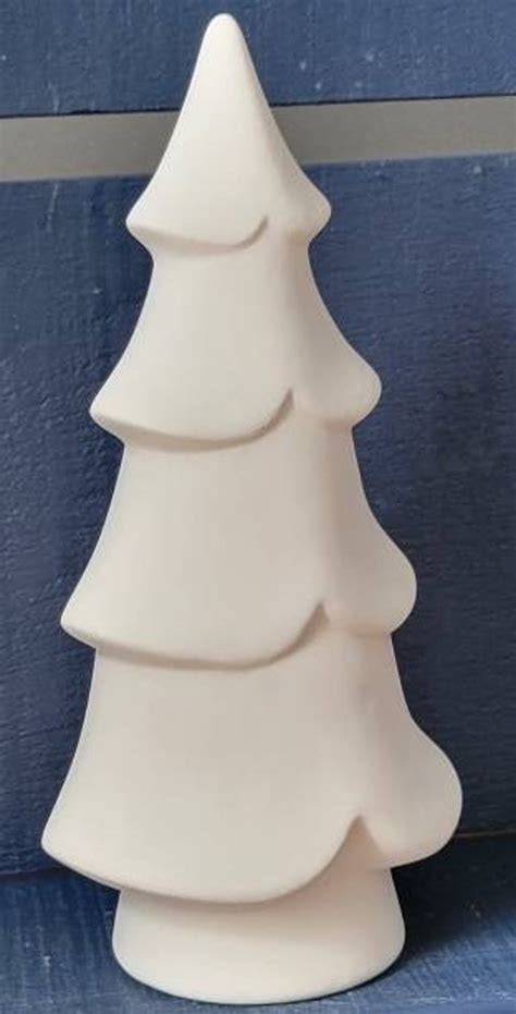 Modern Ceramic Christmas Tree Bisque Ready To Paint So Many Etsy