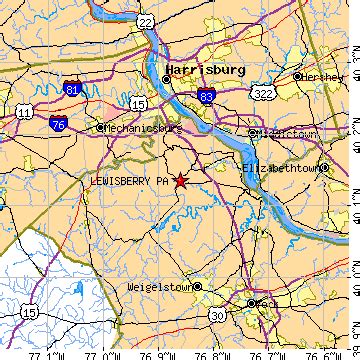 Lewisberry, Pennsylvania (PA) ~ population data, races, housing & economy