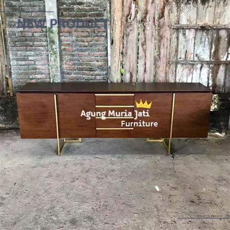 Jual Meja Tv Minimalis Kaki Besi 200 Cm Shopee Indonesia