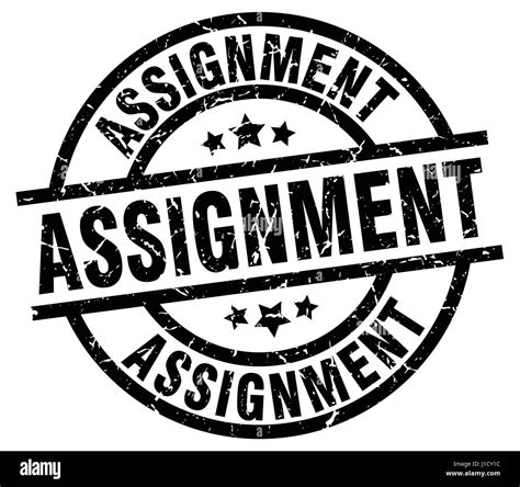 Assignment Round Grunge Black Stamp Stock Vector Image And Art Alamy