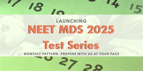 NEET MDS 2025 Introducing The Monthly Test Series Your Path To