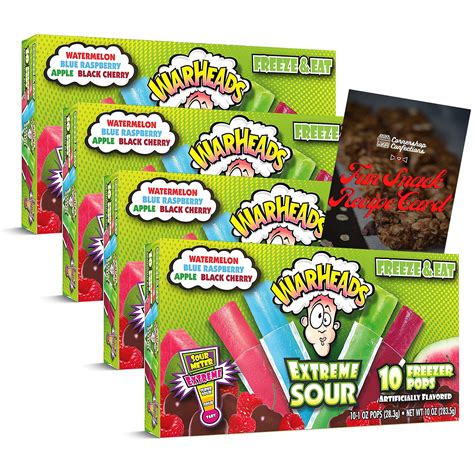Buy Warheads Freezer Pops 40 Count Assorted Variety Pack 4 Boxes Of