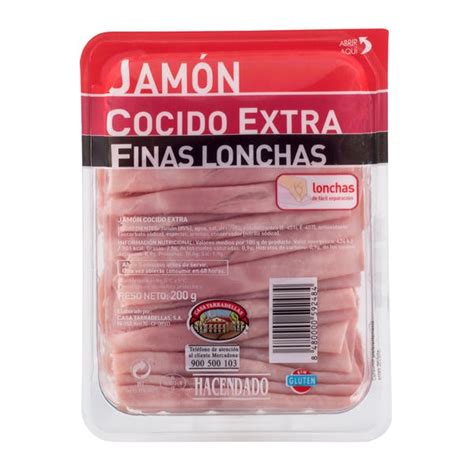 Jam N Cocido Bajo En Sal Finas Lonchas Hacendado