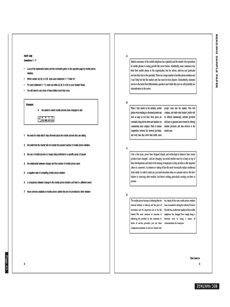 Bec Vantage Reading Rotated Pdf Sales Marketing