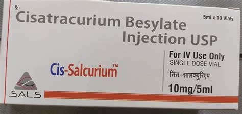 Sals Liquid Cisatracurium Besylate Injection USP Packaging Size 1 At