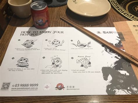 Menu at Panda Hot Pot 蜀大侠火锅 restaurant Carlton