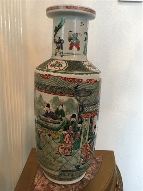 Vase Porcelaine Chinese Famille Verte Rouleau Vase Catawiki