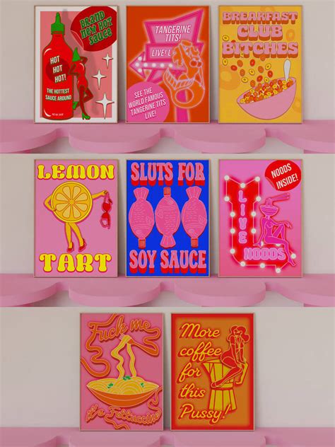 More Coffee For This Pussy Neon Sign Unhinged Artwork Poster Print By