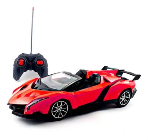 Carrito De Coche Lamborghini Ferrari Con Control Remoto USB Color Rojo