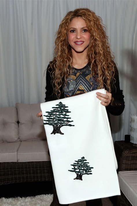 Shakira with Lebanese Member of Parliament Sethrida Geagea in Lebanon ...