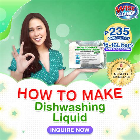 REGULAR DISHWASHING LIQUID DIY KIT 15 16L YIELD WISE CLEANER Lazada PH