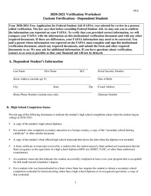 Fillable Online 2020 2021 Verification Worksheet Untaxed Income