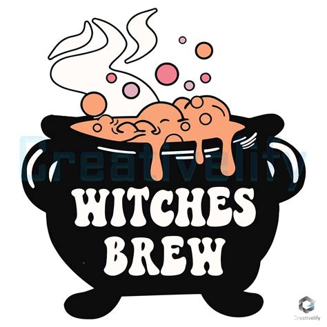 Retro Halloween Cauldron Witches Brew Svg Creativelify