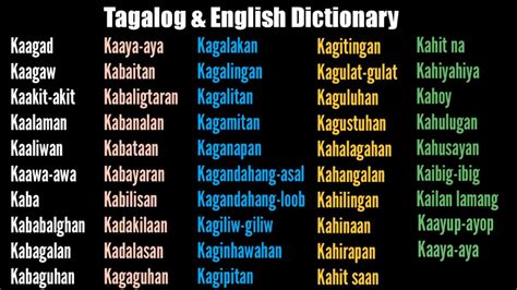 Tagalog Words Starts With Ha