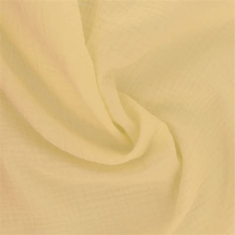 Tissu Francine Double Gaze Unie Jaune Tissus Des Ursules