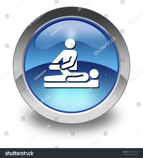 Icon Button Pictogram Physical Therapy Symbol Stock Illustration